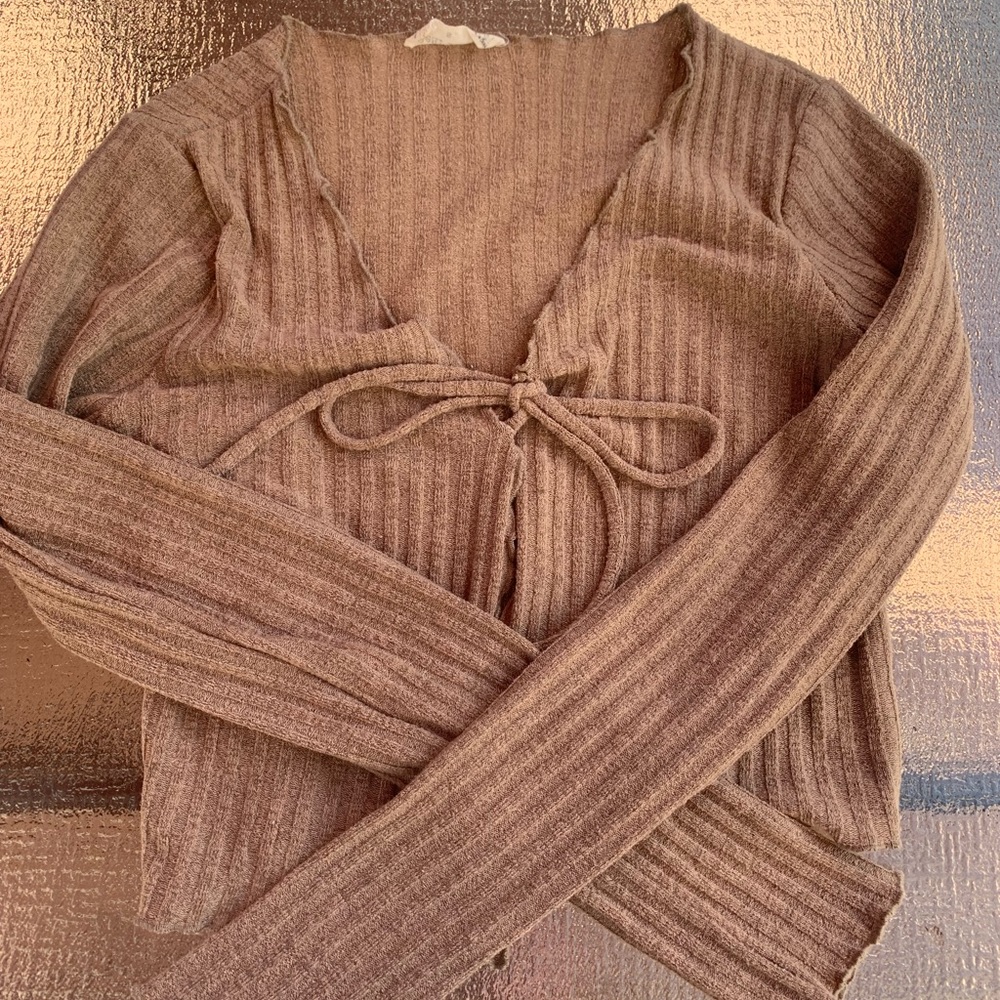 Brown Tie Top